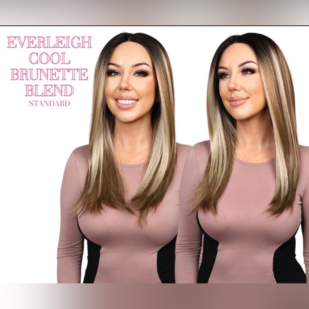 Chelsey Smith Crowns Everleigh Cool Brunette Blend Standard Cap Wig